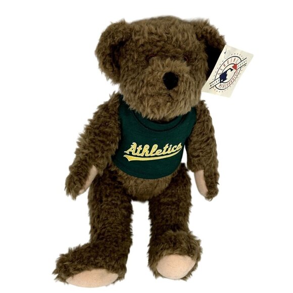MLB Oakland Athletics Shelf Sitter Green Shirt Baseball Bear Steven Smith - Picture 4 of 9